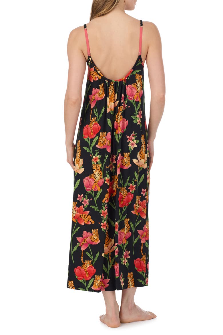 Floral Nightgown, Alternate, color, BLKGRD FLR