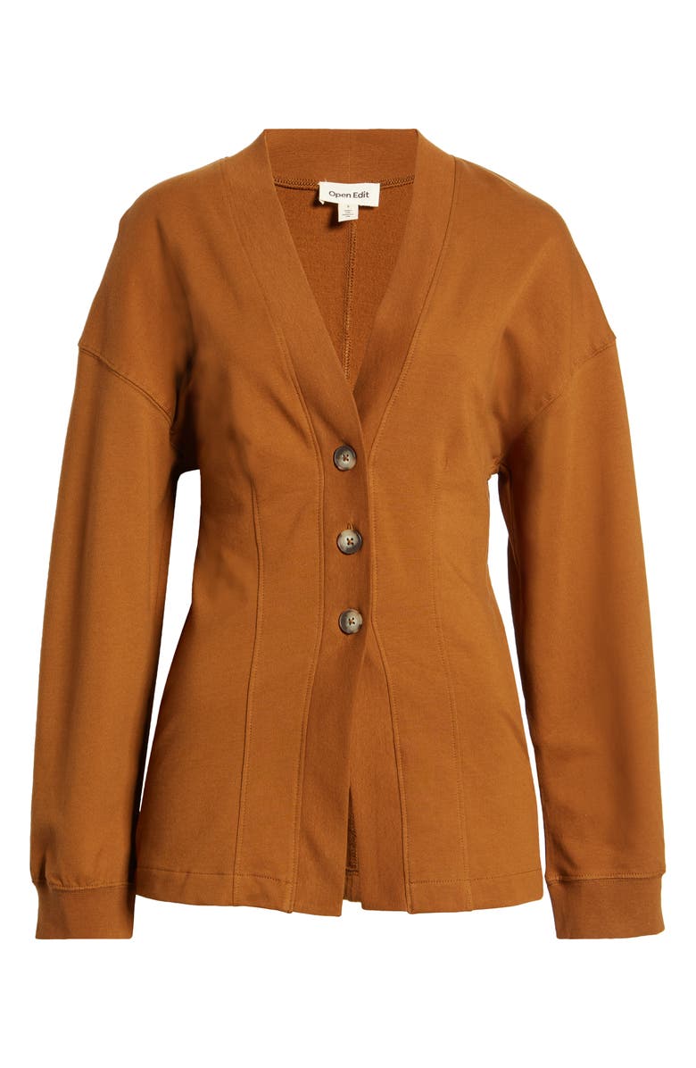 Open Edit Sweatshirt Cardigan, Alternate, color,