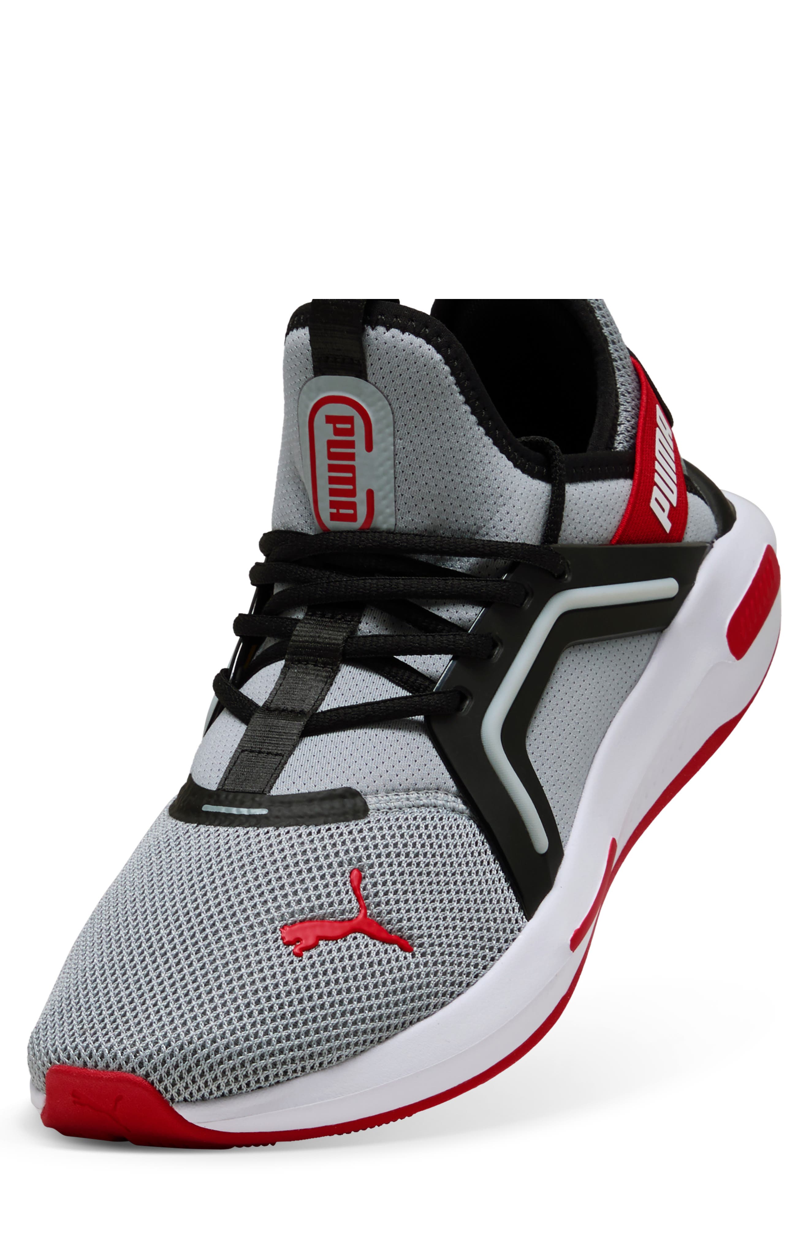 PUMA Softride Enzo 5 Sneaker, Alternate, color, Cool Mid Gray-Puma Black- Red