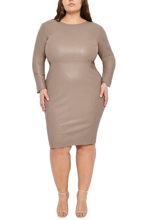 As B Y Df Mrs. Smith Stretch Leather Dress In Truffle