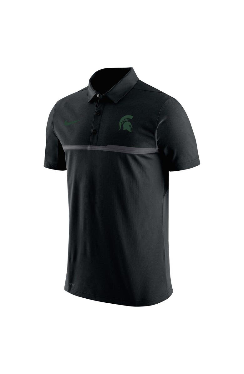 Nike Men's Nike Black Michigan State Spartans Coaches Performance Polo, Alternate, color, 