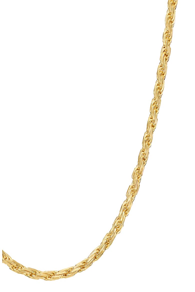Dolce Sole Twisted Rope Chain Necklace, Alternate, color, GOLD