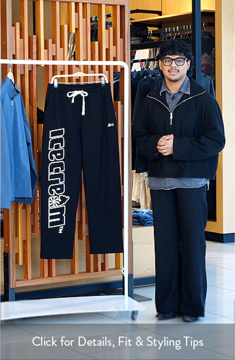 Vertical Logo Cotton French Terry Graphic Sweatpants, sales video thumbnail