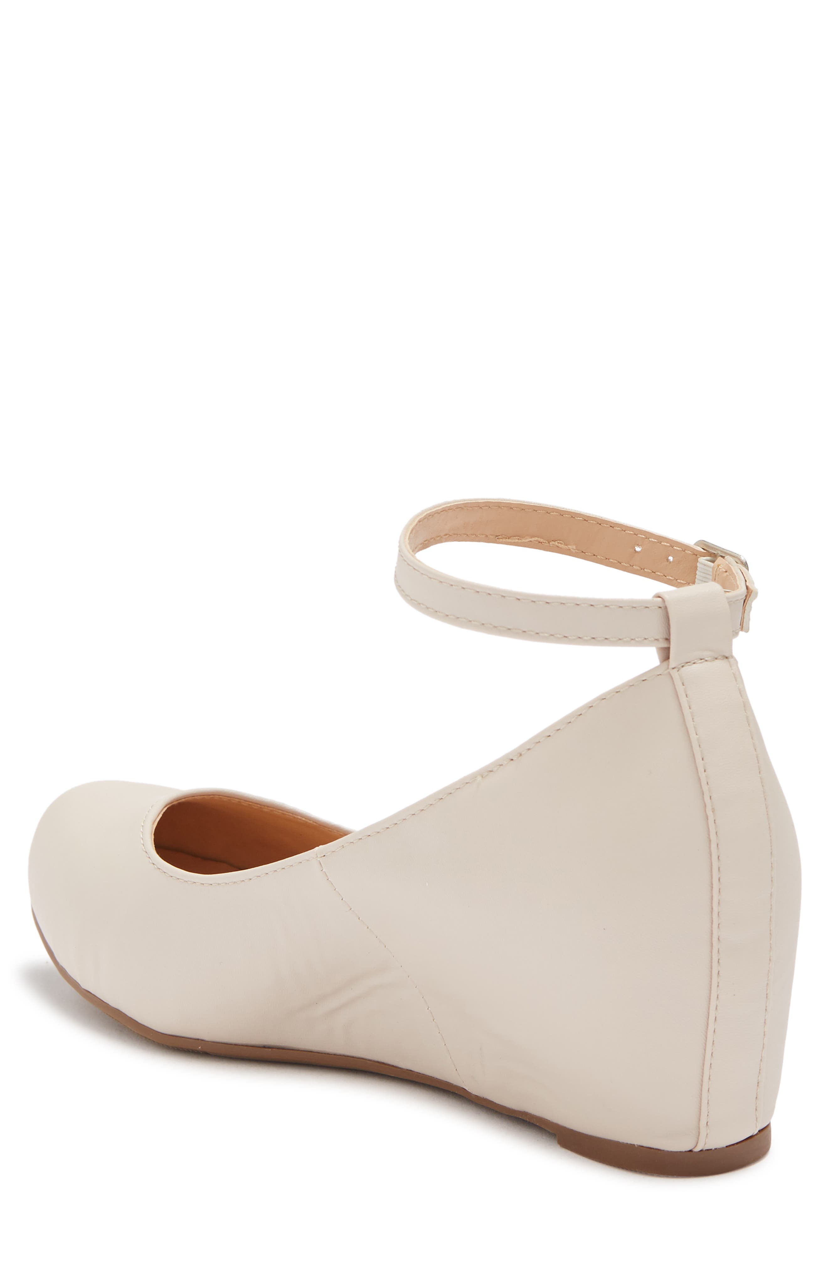 CHASE AND CHLOE Chase & Chloe Ankle Strap Wedge Pump, Alternate, color, 