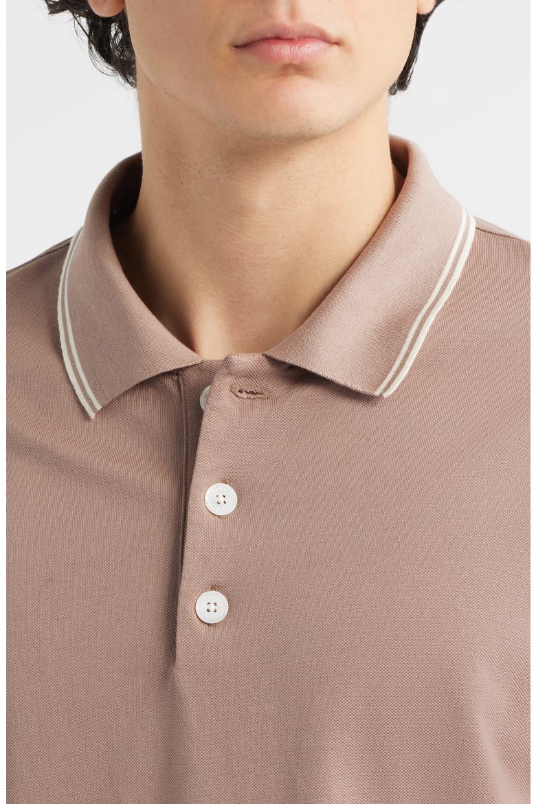 Cotton Pique Polo, Alternate, color, SMOKY MAUVE