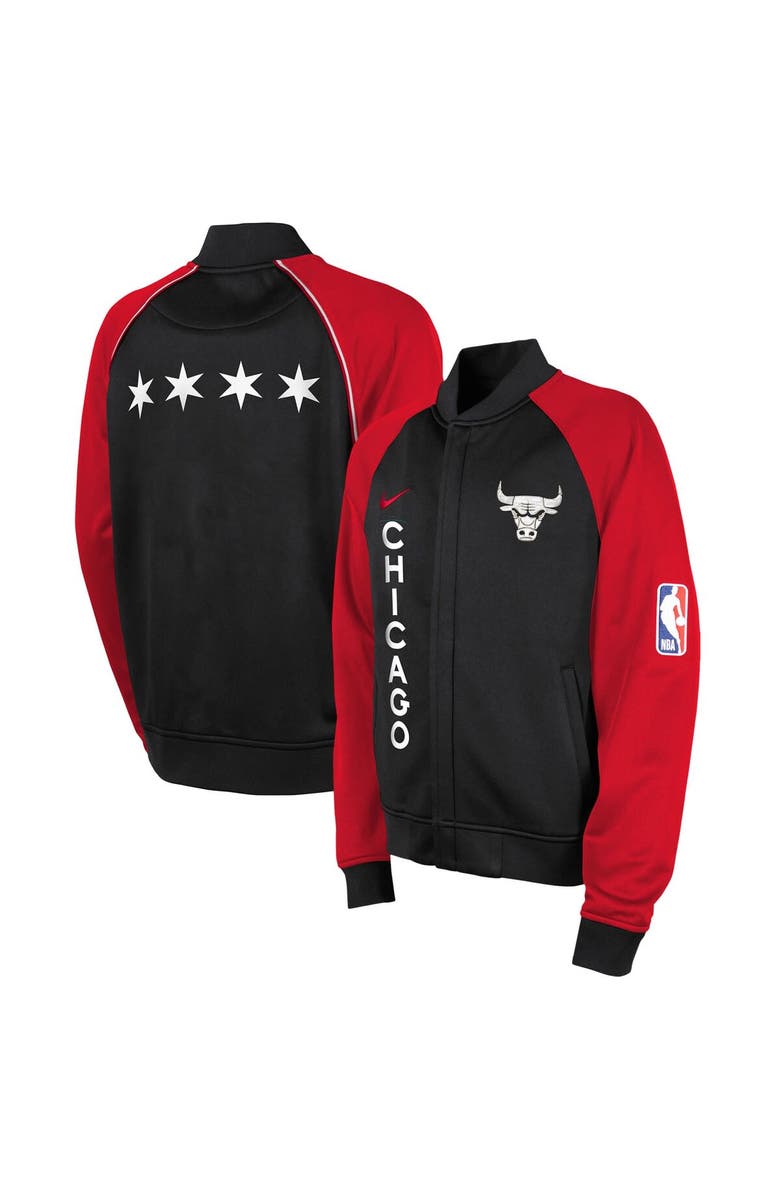 Nike Youth Nike Black Chicago Bulls 2023/24 City Edition Authentic Showtime Full-Zip Jacket, Main, color, 