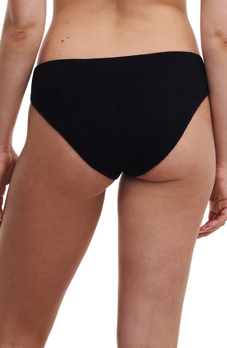 CHANTELLE PULP Jacquard Bikini Bottoms, Alternate, color, Black