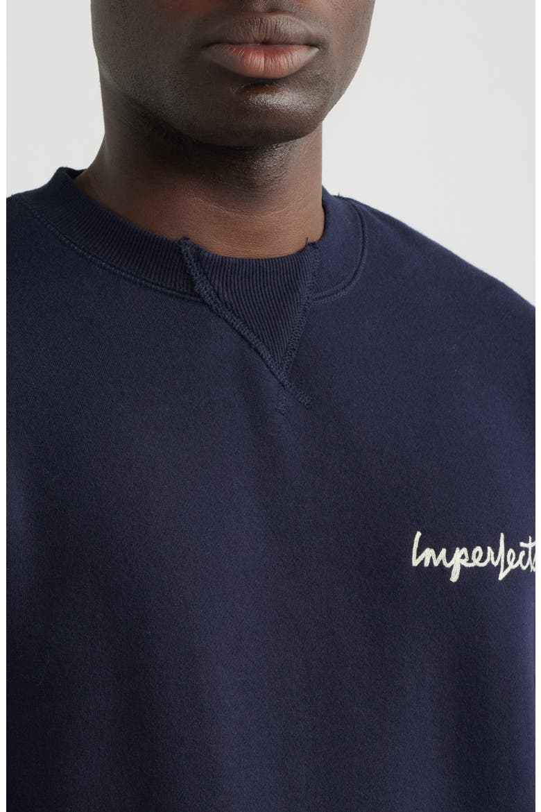 Signature Crew Midway Fleece Sweatshirt, Alternate, color, DARK NAVY