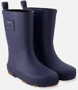 Deux par Deux Boy Waterproof Rain Boots in Natural Rubber