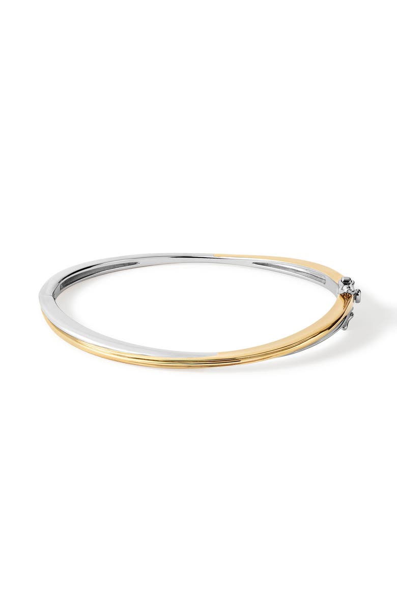 Astley Clarke Aurora Weave Mixed Metal Bangle, Main, color, Gold