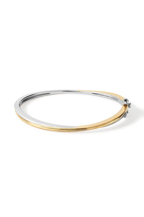 Aurora Weave Mixed Metal Bangle