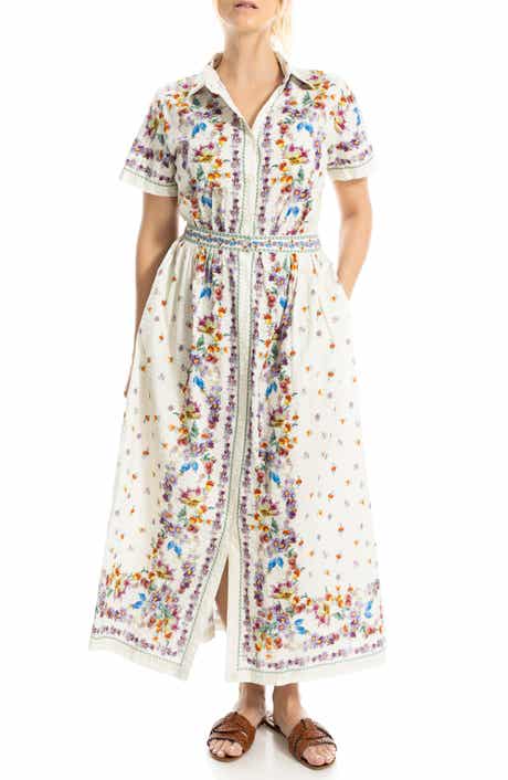 MAX STUDIO Printed Maxi Shirtdress