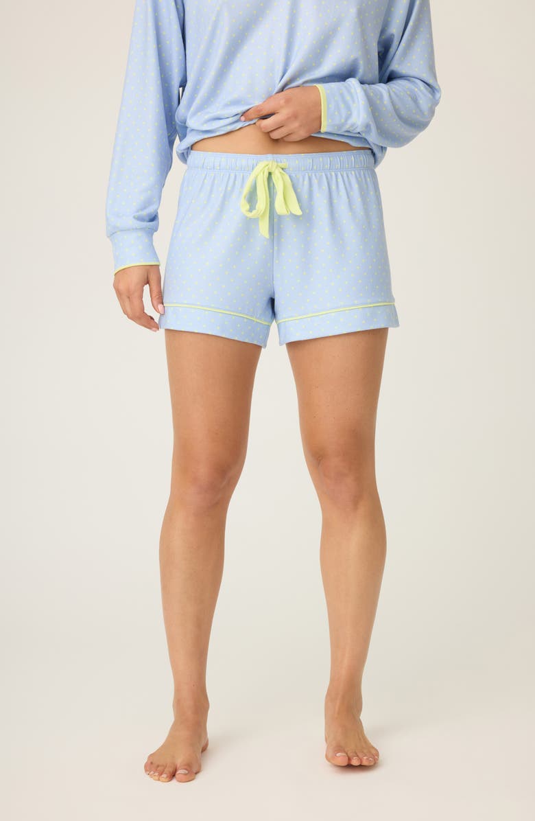 PJ Salvage Beautiful Life Jersey Pajama Shorts, Alternate, color, Peri