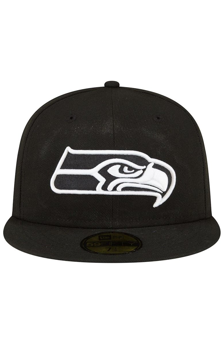 New Era Men's New Era Black Seattle Seahawks 1998 Pro Bowl Side Patch 59FIFTY Fitted Hat, Alternate, color,
