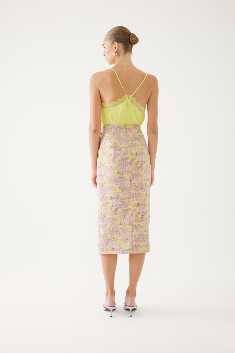 Ellie Floral Patterned Skirt, Alternate, color, Purple and Yellow