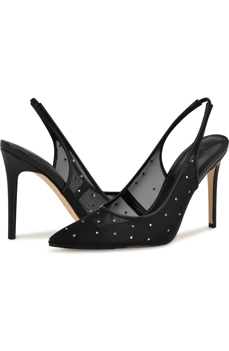 Nine West Feather Rhinestone Mesh Pump, Alternate, color,