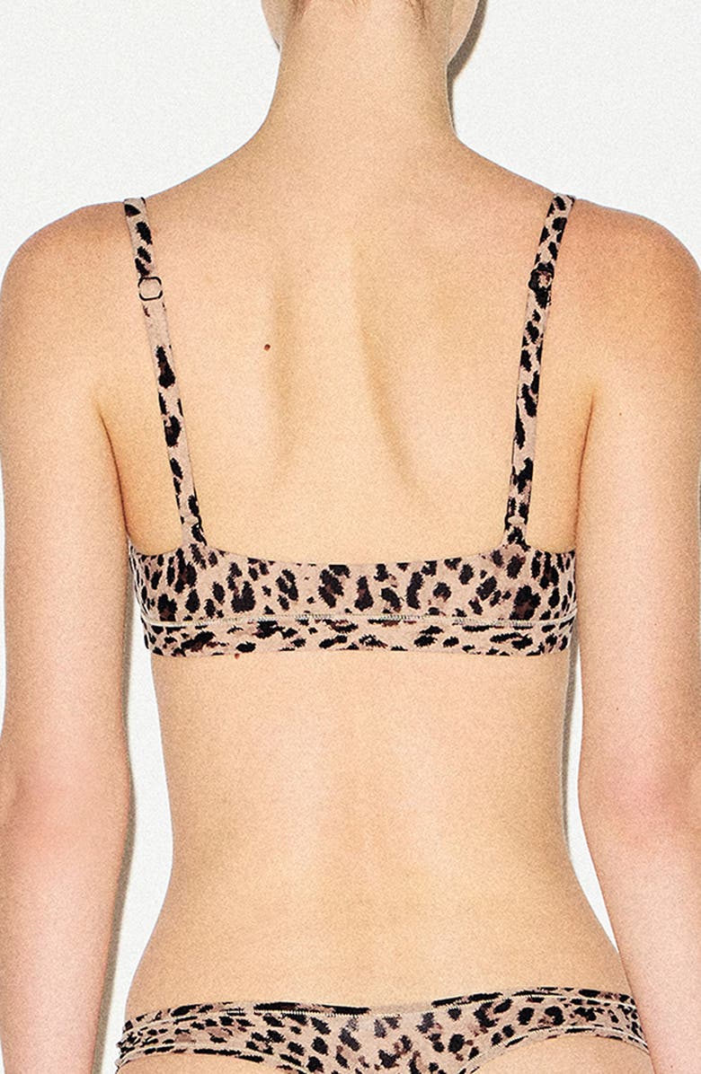 SKIMS Fits Everybody Triangle Bralette, Alternate, color, Sienna Jaguar Print