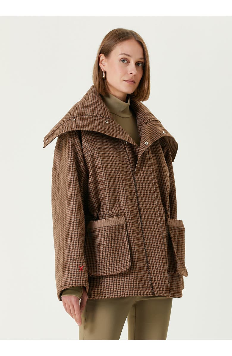 PCFG Wool 
Cashmere Blend Oversized Puffer Women Coat, Alternate, color, Brown