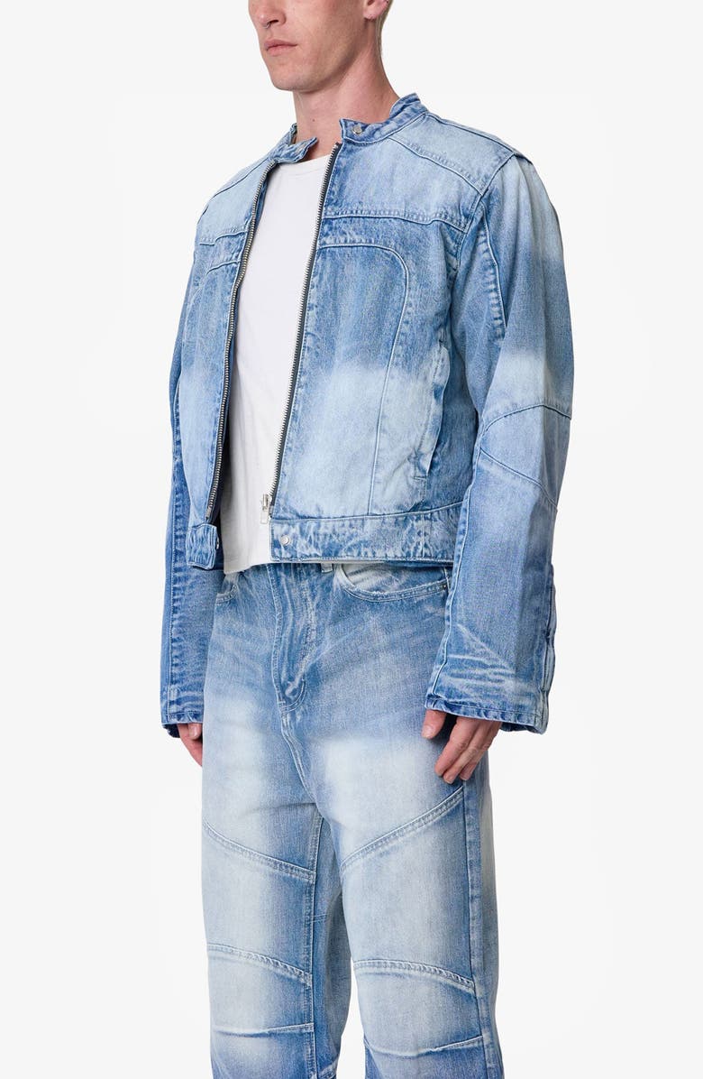mnml Paneled Moto Denim Jacket, Alternate, color,