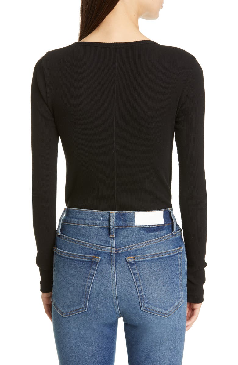 Re/Done '60s Fitted Rib Knit Sweater, Alternate, color, 