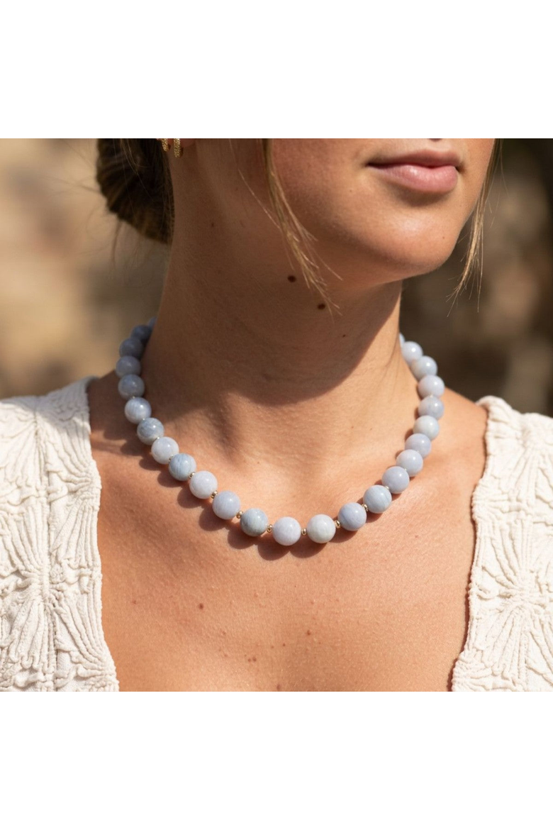 Camille Beaded Light Blue Necklace, Alternate, color, Light Blue