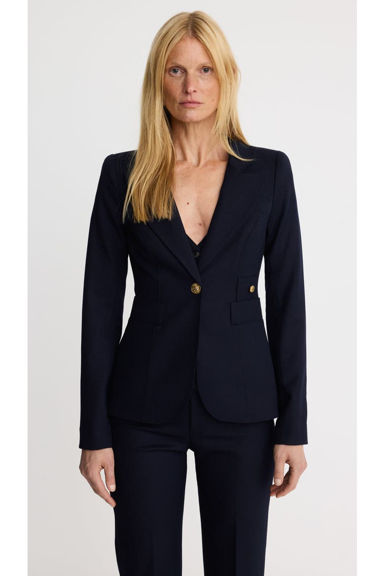 Full Back Duchess Blazer, Main, color, Deep Navy