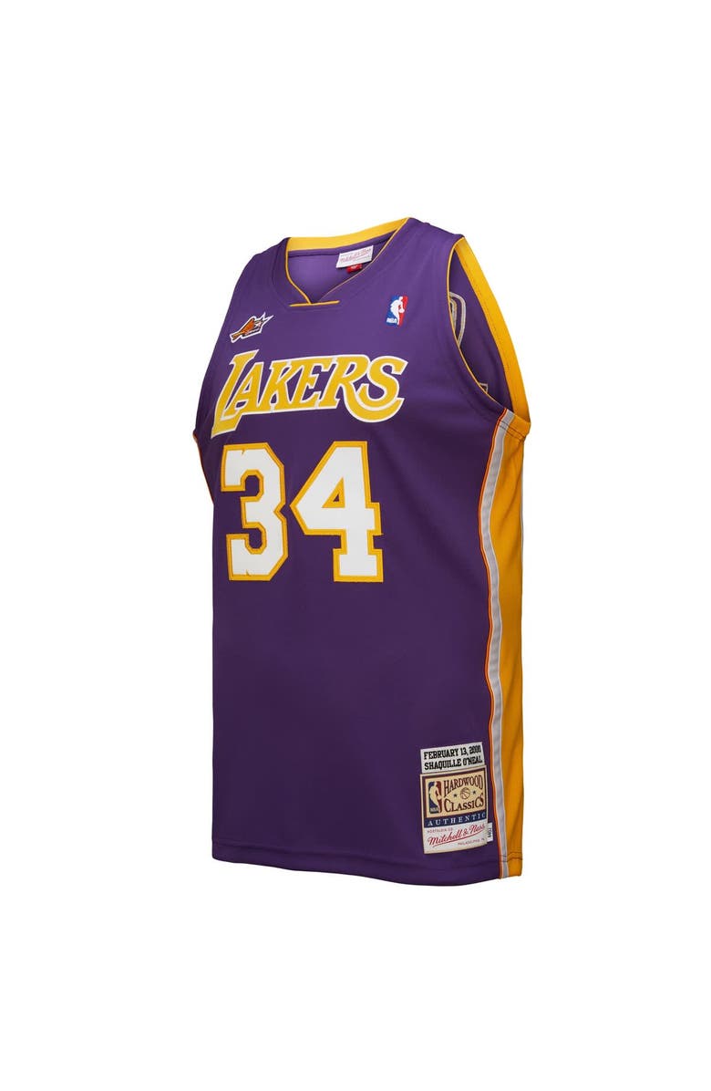 Mitchell & Ness Men's Mitchell & Ness Shaquille O'Neal Purple Los Angeles Lakers 2000 NBA All-Star Game Authentic Jersey, Alternate, color, Purple