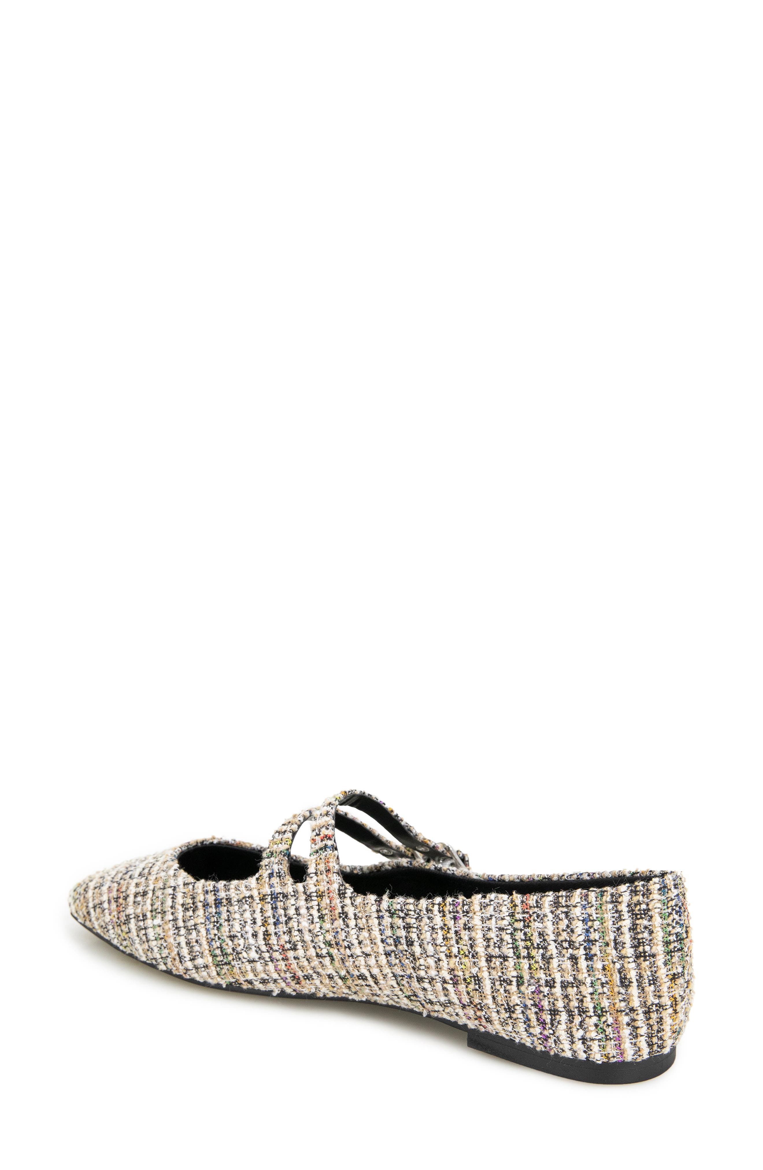 Kenneth Cole Jasmine Mary Jane Flat, Alternate, color, Black/Tan Fabric