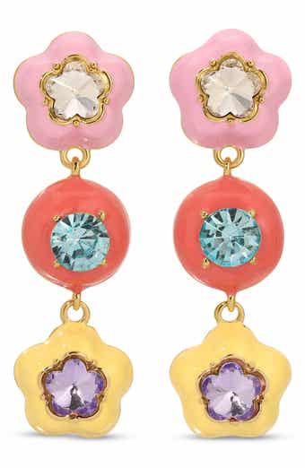 EYE CANDY LOS ANGELES Nicole CZ Pop Drop Earrings