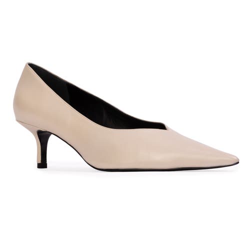 Black Suede Studio Briar 50 Leather Pump In Neutral