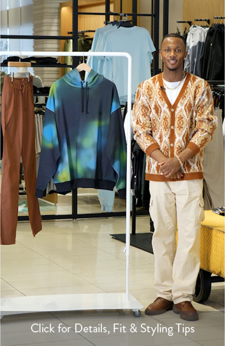 Allover Print French Terry Hoodie, sales video thumbnail