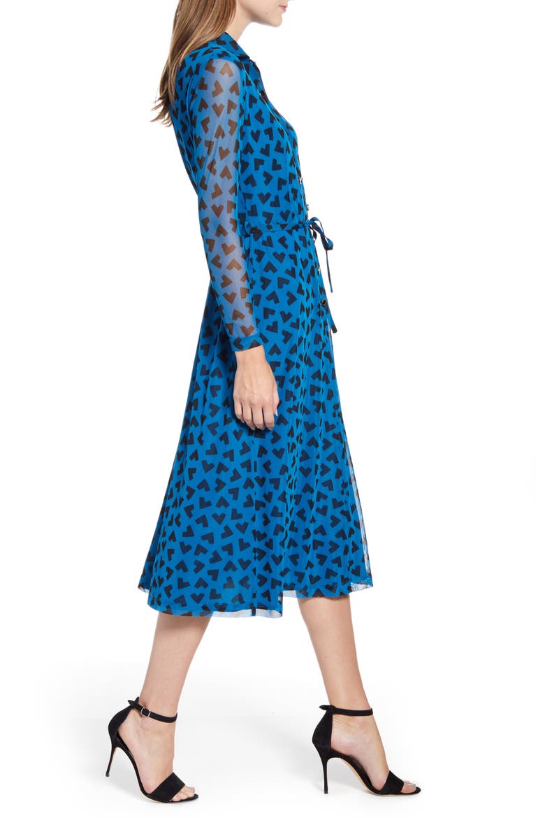 Long Sleeve Midi Dress, Alternate, color, AVALON/ ANNE BLACK