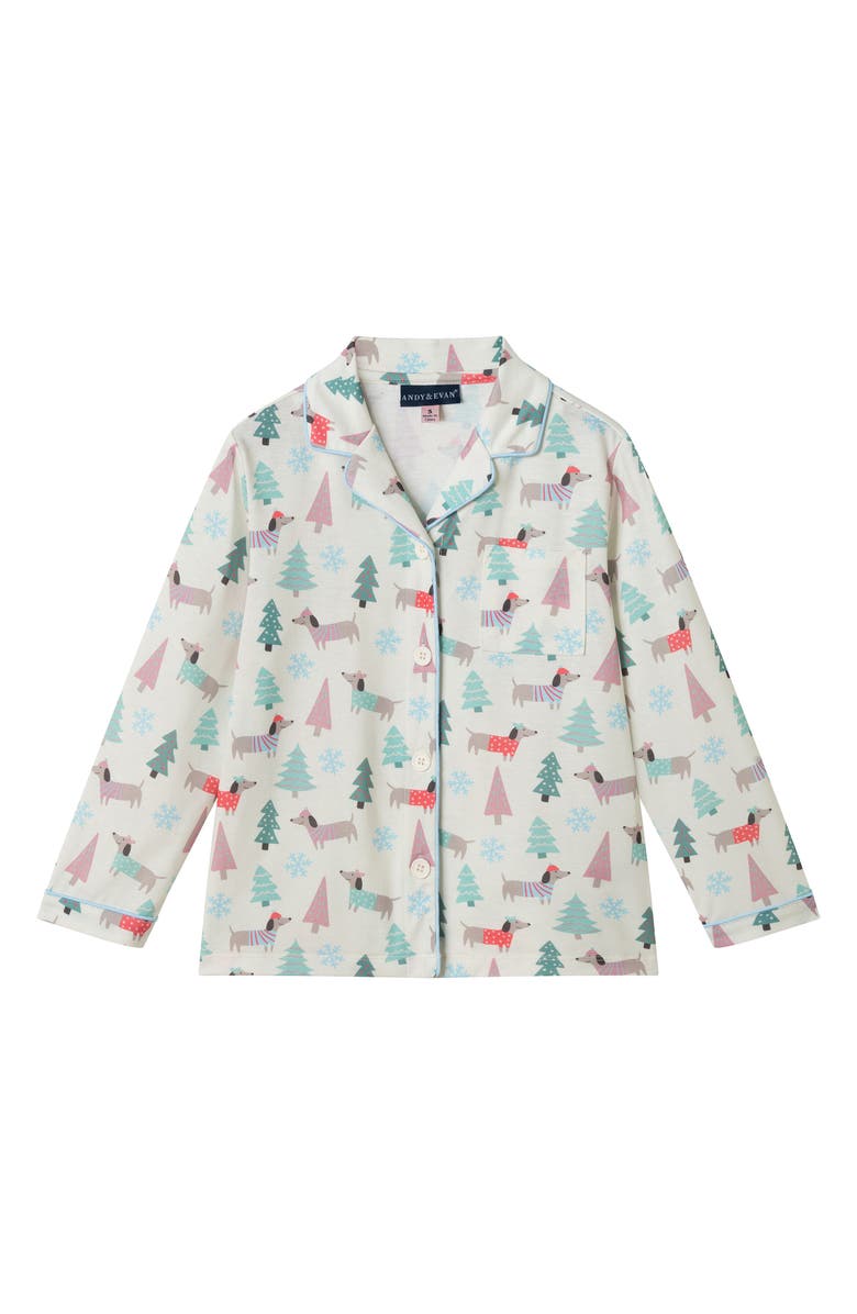 Andy & Evan Kids' Two-Piece Pajamas, Alternate, color, Cream