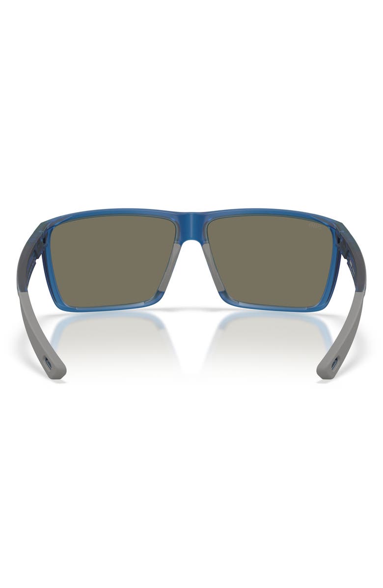 Costa Del Mar Rincon II 64mm Mirrored Polarized Oversize Rectangular Sunglasses, Alternate, color,
