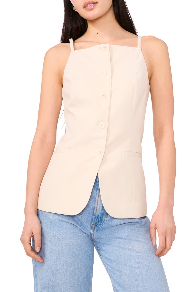 1.STATE Front Button Vest, Main, color, Sand
