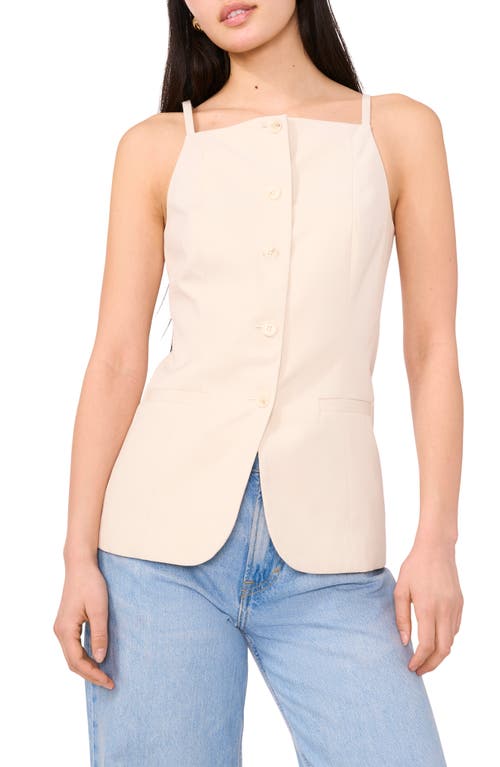 1.state Front Button Vest In Pink