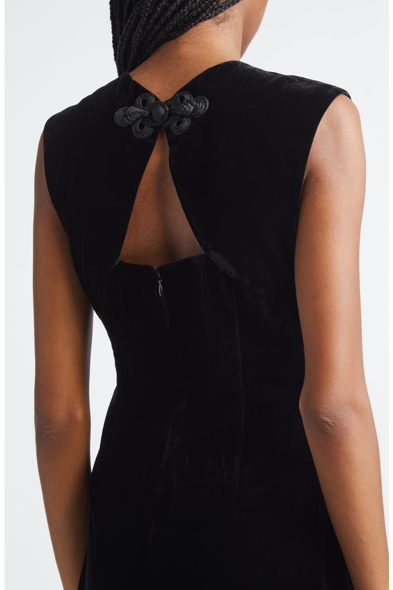 Svetlana Back Cutout Velvet Dress, Alternate, color, BLACK