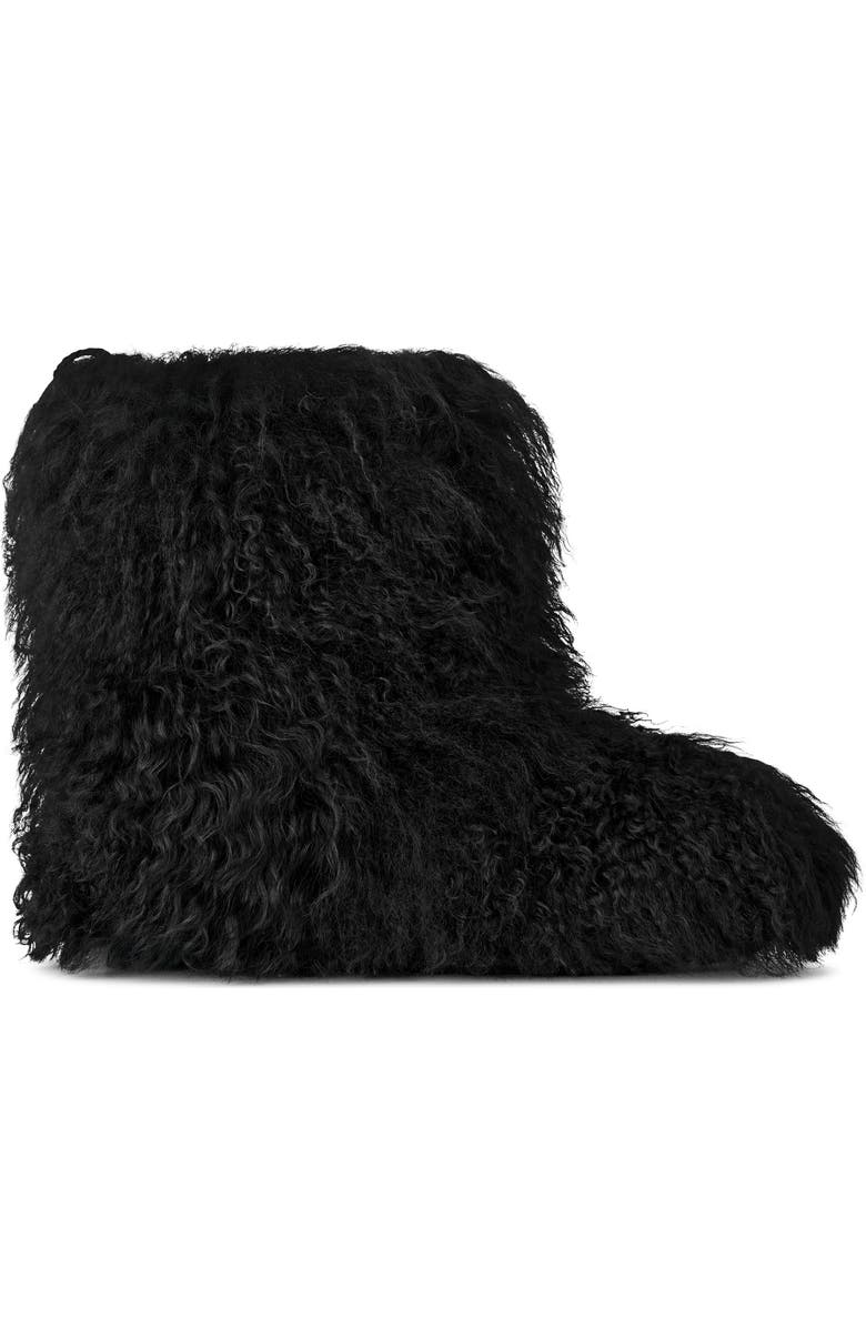 UGG<sup>®</sup> Classic Short Fluff Momma Genuine Shearling Bootie, Alternate, color, Black