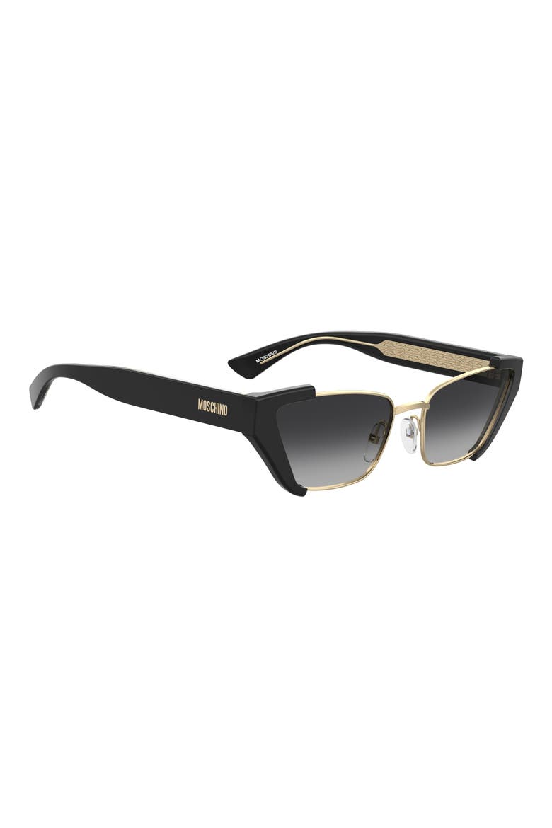 56mm Cat Eye Sunglasses, Alternate, color, BLACK GOLD/ DARK GREY SF