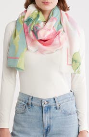 Vince Camuto Rosette Colorblock Square Scarf