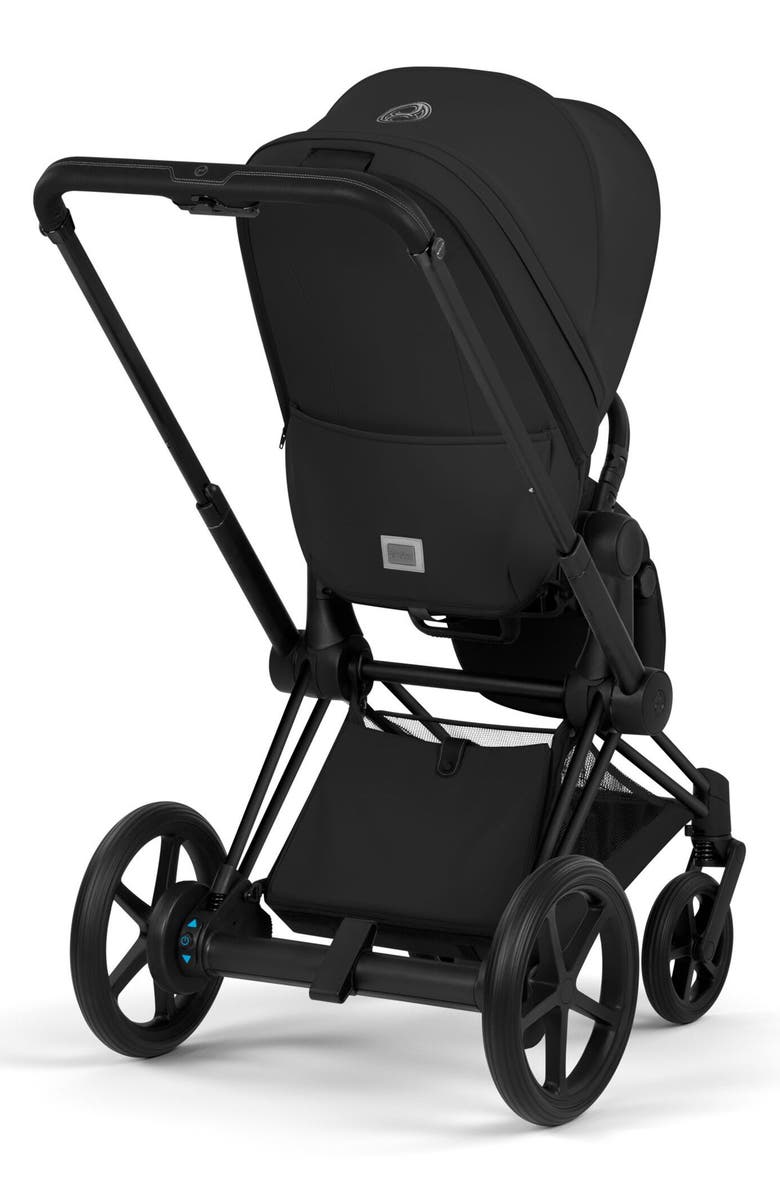 CYBEX e-Priam Electronic Smart Stroller – Platinum Collection, Alternate, color, Matte Black/ Sepia Black