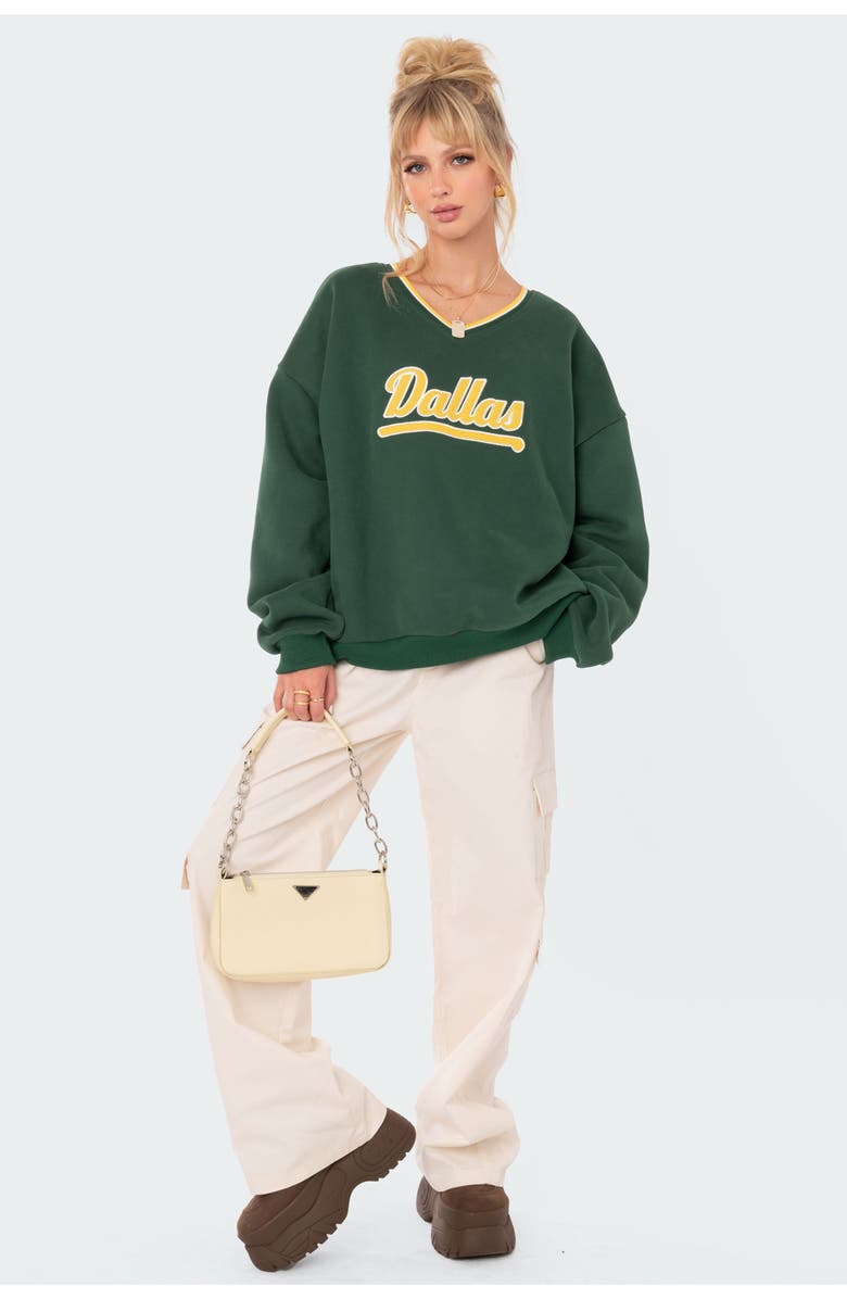 EDIKTED Dallas Sweatshirt, Alternate, color, Green