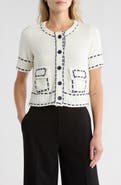 JASON WU Stitch Detail Short Sleeve Sweater