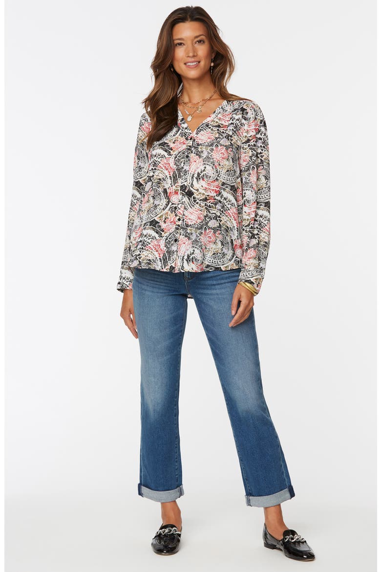 Smock Detail Long Sleeve Top, Alternate, color, HAYWARD PAISLEY