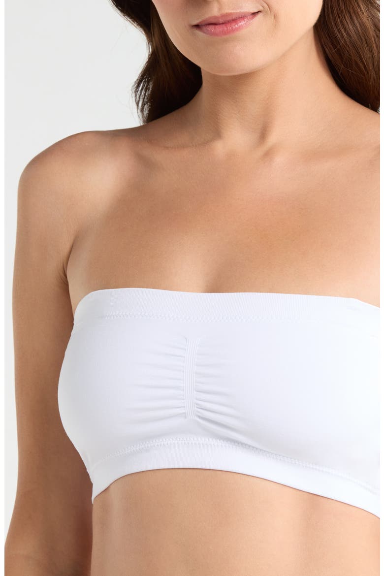 Seamless Bandeau Bra, Alternate, color, WHITE
