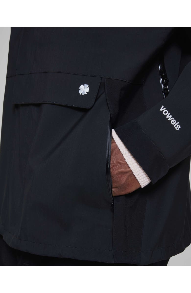 vowels Shell Jacket, Alternate, color, Black