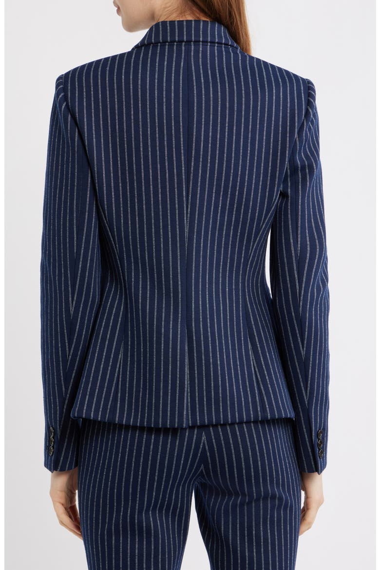 Carissa Pinstripe Knit Blazer, Alternate, color, NAVY MULTI
