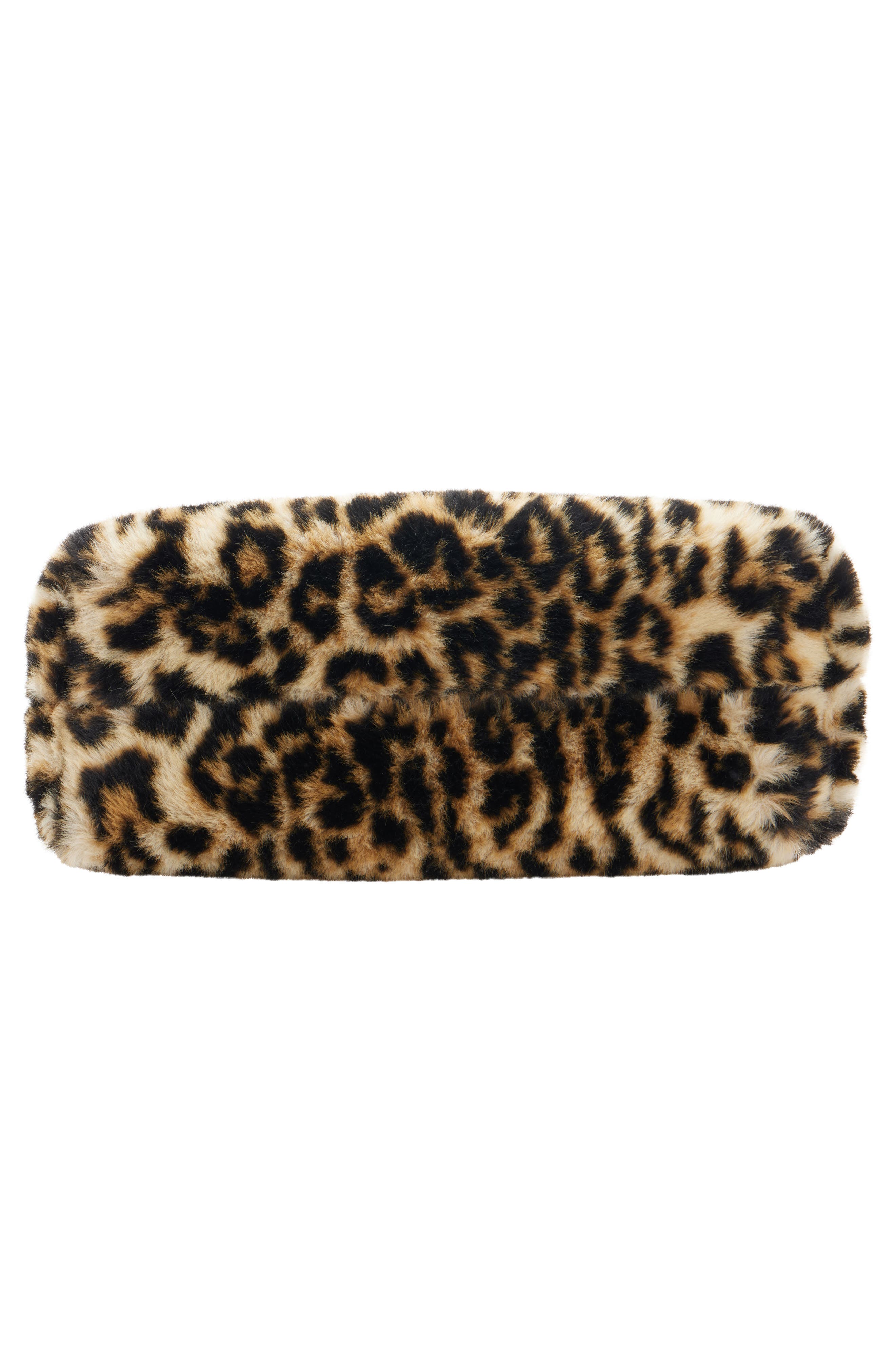 Pinch Leopard Print Leather Clutch, Alternate, color, BLACK/BEIGE