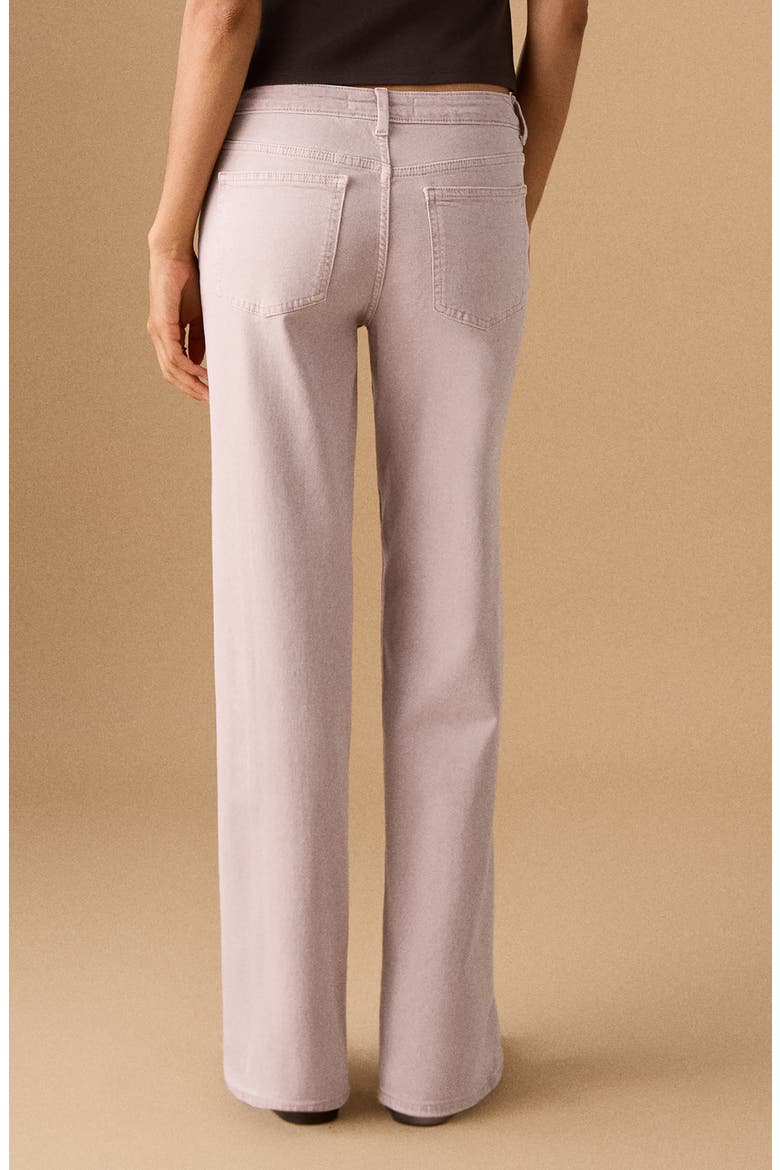 Studded Low Rise Wide Leg Jeans, Alternate, color, PALE PINK