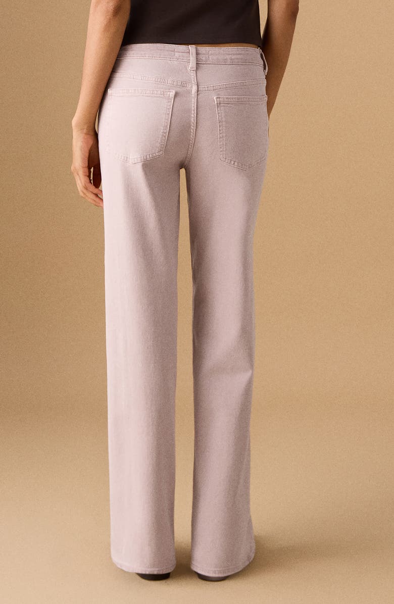 MANGO TEEN Studded Low Rise Wide Leg Jeans, Alternate, color, Pale Pink